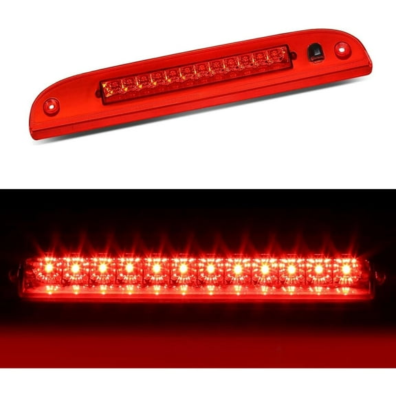 Third 3rd Brake Light LED for 2002-2010 Ford Explorer, High Mount Rear Brake Lights Assembly for 2008-2012 Ford Escape, Waterproof Center Cab Lamp Stop Light (RED)