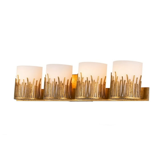 Lucas McKearn Sawgrass 4 Light Bath Bar In Distressed Gold