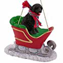 Portuguese Water Dog Sleigh Ride Christmas Ornament - DELIGHTFUL!