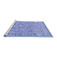 thumbnail image 2 of Ahgly Company Machine Washable Indoor Round Animal Blue Traditional Area Rugs, 3' Round, 2 of 4