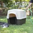 thumbnail image 5 of Petmate Aspen Pet Petbarn 3 Plastic Outdoor Dog House, 32" Medium for Pets 25-50 lb, Tan, 5 of 9