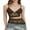 Coffee, variant on Women Sexy Y2k Lace Cami Top Sheer Floral Mesh Spaghetti Strap Camisole Slim Fit Tops Club Cocktail