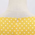thumbnail image 6 of IBTOM CASTLE Women Polka Dots Vintage Dress 1950s Retro Rockabilly Swing Dress Ladies Cocktail Tea Party Summer Casual Dresses L Yellow, 6 of 8