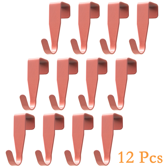 12 PCS Stainless Steel Cabinet Drawer Hook Window Hooks Heavy Duty Easy to Install Hook for Small Kitchen Cabinet Narrow Door Back Holder Bathroom