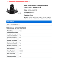 thumbnail image 2 of Rear Strut Mount - Compatible with 2007 - 2011 Honda CR-V 2008 2009 2010, 2 of 2