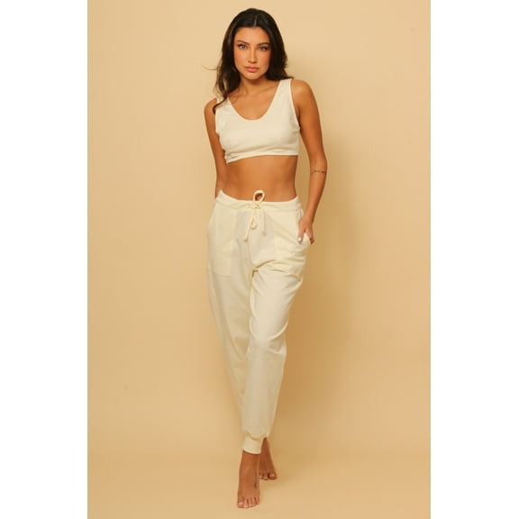 Women's Allergy-Free Penny Jogger Pants ( Size: XL | Color: Natural )