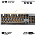 thumbnail image 4 of Kit Mouse Teclado C/luces Led Silenciosas Computadora Laptop Teclado Negro/naranja, 4 of 4