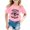 00-Pink22984, variant on WOYY Girls Graphic Tee Kids Short Sleeve T Shirt Casual Sports T-Shirt, Sizes 0-13