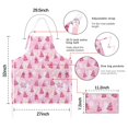 thumbnail image 7 of Pink Christmas Tree Apron-Garden Aprons for Women with Pockets-Cotton Linen Waterproof Kitchen Cooking Gardening Aprons Adjustable for Kitchen,Cooking,BBQ and Salon 32"x27", 7 of 7