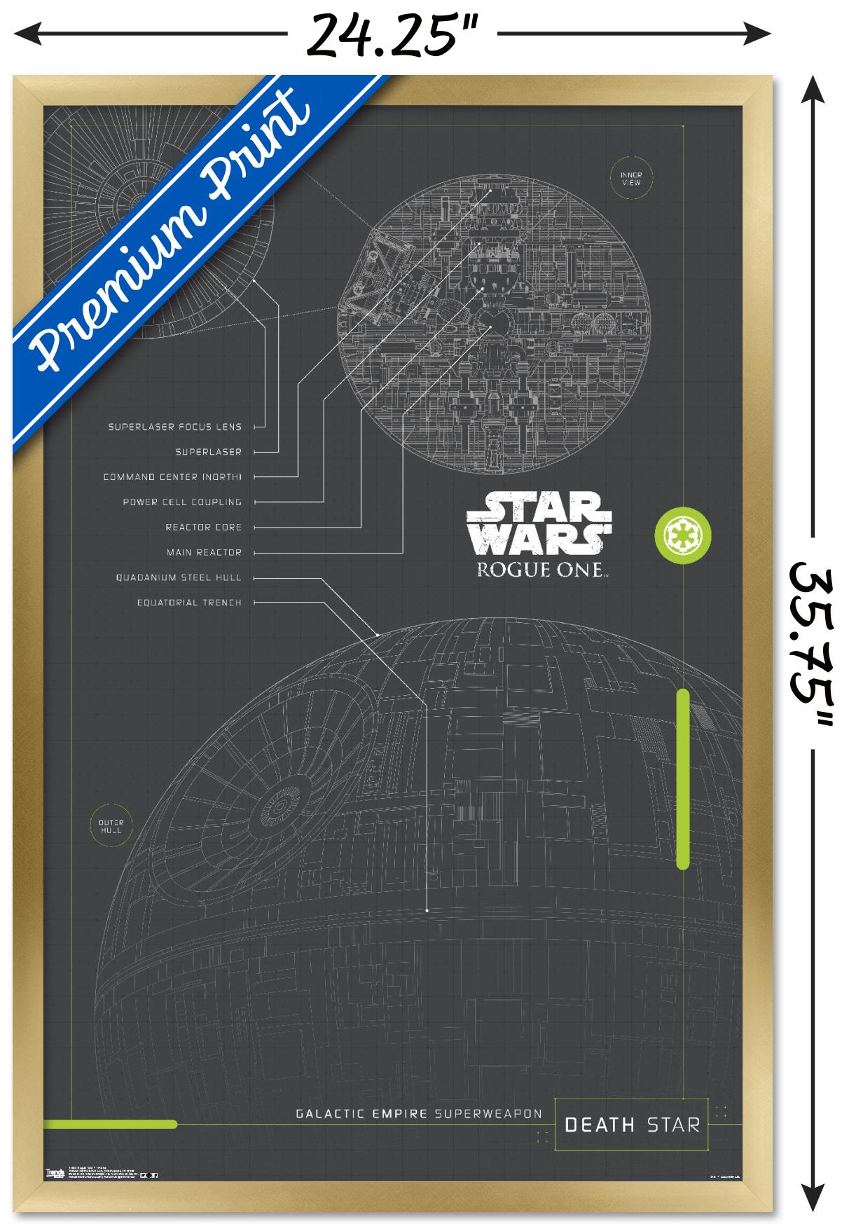 Star Wars: Rogue One - Plans Wall Poster, 22.375" x 34", Framed