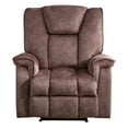 thumbnail image 3 of BTMWAY Recliner Chair with Massage, Brown Velvet Fabric Manual Recliner Couch with Heat Therapy, Massage Function, Rocking Function, and Side Pocket, Single Reclining Sofa for Adults Elderly Senior, 3 of 5
