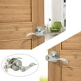 thumbnail image 3 of EcoNesxp Bed & Bath Nickel Keyless Privacy Wave Door Handle Universal Pull Down Handle 1 Nickel, 3 of 5