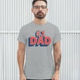 thumbnail image 3 of Tee Hunt Number 1 Dad T-Shirt Father's Day Daddy Fatherhood Best Dad Men's Novelty Shirt, Gray, Medium, 3 of 5