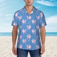 thumbnail image 4 of Balery Cute Poodle Dog Print Men's Hawaiian Shirts Short Sleeve Beach Shirt Relaxed Fit Vacation Button Down Shirts-3X-Large, 4 of 9