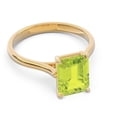 thumbnail image 3 of 2.50 Carat Stunning Emerald Cut Simulated Peridot Gemstone Bridal Ring for her Solid 18K Yellow Gold Size 5.5 by Diamond Capitals, 3 of 8