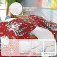 thumbnail image 2 of Christmas Snowman Bedding Duvet Cover Set King Size 4 Pieces Squirrel Cat Xmas Tree Ball Red Winter Bedding Set with Zipper Closure, 1 Comforter Cover 92x106 Inches 1 Flat Sheet & 2 Pillow Cases, 2 of 7