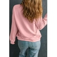 thumbnail image 5 of Women's Pink Sequin Heart XOXO Graphic Drop Shoulder Sweatshirt for Valentine's Day | [ZhiHiMeRi] | (US 20-22)2XL, 5 of 5