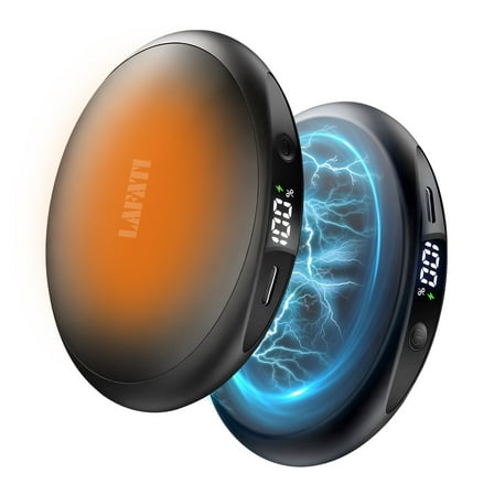 Hand Warmers Rechargeable 2 Pack, Magnetic Electric Hand Warmer with Digital Display, 3 Heating Levels, 4000mAh Portable Pocket Heater for Outdoor Activities, Winter Gifts