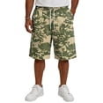 thumbnail image 4 of UDAUDU Cargo Shorts for Men Camo Print Knee Length Relaxed Fit Elastic Waist Drawstring Pocket Summer Walking Short Pants Army Green 5XL, 4 of 6