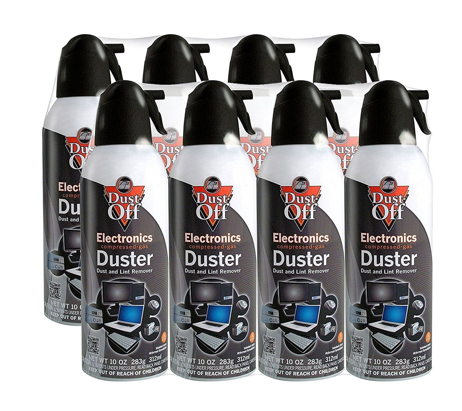 DustOff Compressed Gas Duster, Pack of 8