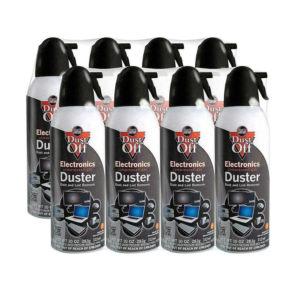 DustOff Compressed Gas Duster, Pack of 8