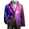 thumbnail image 4 of oqasdz Blazer for Men Corduroy Jacket Unique Starry Sky Print Fashion Modern Gentleman Stretch Slim Fit Dress Coat Formal Outdoor Activities, 4 of 4