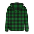 thumbnail image 4 of FRSASU Men's Flannel Hoodie Drawstring Pullover Shirts Long Sleeve Casual Vintage Plaid Shirt Sweatshirt with Pocket Green, 4 of 5