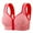 1_Red, variant on loopsun Womens Plus Size Bra,Women Plus Size Solid Color Steel Ring Non-Magnetic Buckle Underwear Brasp