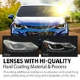 thumbnail image 6 of Headlight Headlamps Left and Right Side Fit for Chevy Cruze 2016-2019 White 42680785, 42680786, 84106695, 84156516, 6 of 9