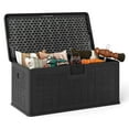 thumbnail image 1 of Costway Storage Box with Lockable Design & Gas Strut Handle 2 Person Bench Garden Organizer, 1 of 10