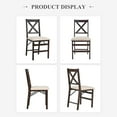 thumbnail image 6 of AFO Foldable Solid Wood Cross-Back Dining Chairs Set of 2, Beige, 6 of 7