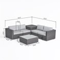thumbnail image 3 of Santa Rosa 4 Seater Wicker Sofa Set Cushions Gray/Sunbrella Canvas Granite, 3 of 7