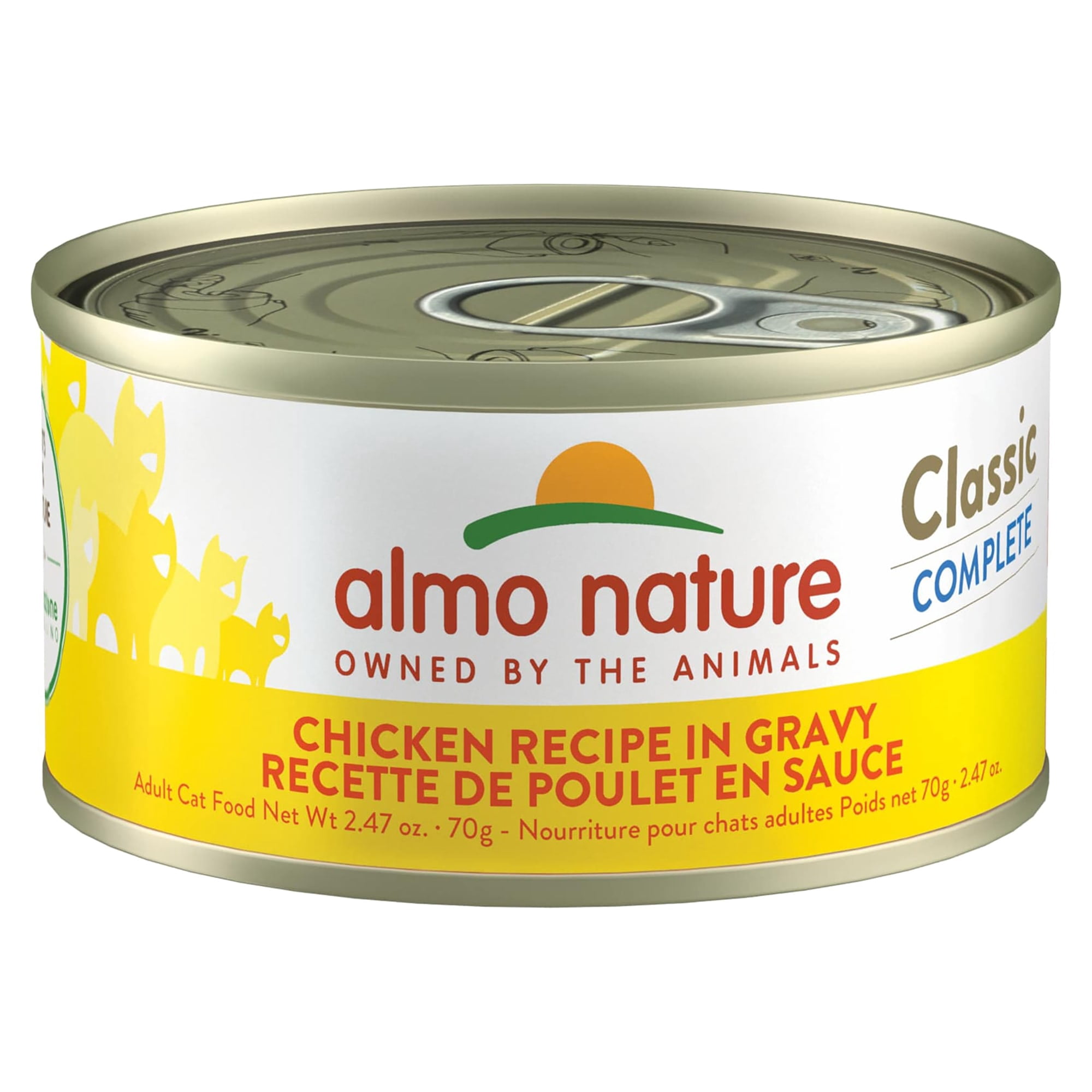 Almo Nature: Classic Complete Cat 12 Pack: Chicken Recipe In Gravy - 2.47oz Cans, Adult Cat Canned Wet Food, Grain Free, Daily Meal