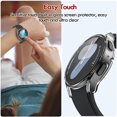 thumbnail image 5 of [2 Pack] for Samsung Galaxy Watch 7 Case [44mm], IC ICLOVER Full Cover Snap-on Cover with Built-in Clear Glass Screen Protector Anti-Scratch Hard PC Cover, Clear+Black, 5 of 8