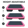 thumbnail image 4 of Adjustable Aerobic Step Platform with Non-Slip Surface and 4 Risers for Customizable Home Fitness Workouts in Pink Black, 4 of 7