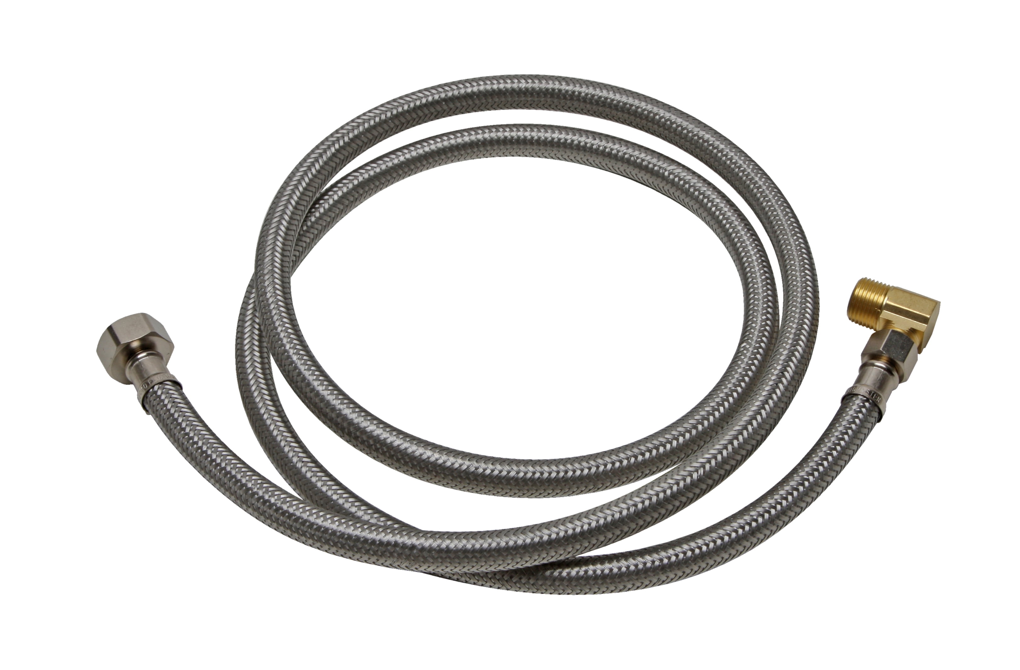 Fluidmaster B1W72 Braided Stainless Steel Dishwasher Connector, 3/8" Comp x 1/2" FIP, 72" Length