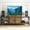 Brown-58inch, variant on TV Stand for TV Up to 75 Inches, TV Console with 2 Closed Storage Spaces and Open Shelves, Easy to Assemble Modern Design, for Living Room