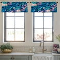 thumbnail image 3 of LALILO Kitchen Curtain Valance Green Tree Tropical Palm Leaves Rod Pocket Window Curtain 52"x 18" Set of 2, 3 of 5