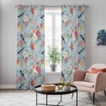 thumbnail image 6 of Kitchen Curtains 84 Inch Length 2 Panels, Spring Red Floral Grommets Window Treatment Curtain, Daiy Birds Farmhouse Blue Botanical Thermal Curtains Drapes for Living Room/Bathroom, 6 of 9