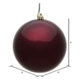thumbnail image 2 of Vickerman 8" Burgundy Candy Ball Ornament, 2 of 5
