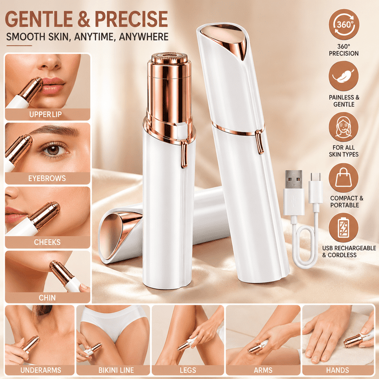 YOOVEE Rechargeable LED Facial Hair Remover for Women photo 4