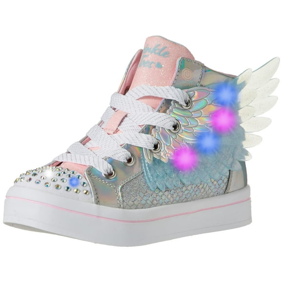 Skechers Kids Girl's Twinkle Toes - TWI-Lites 314401L (Little Kid) Silver/Pink