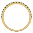 thumbnail image 5 of 1 ct Brilliant Round Cut Simulated Turquoise 18K White/Rose/Yellow Gold Stackable Band SZ 4.25, 5 of 6