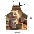 thumbnail image 2 of Kdxio Cartoon Cooking Cat Apron with Pockets Adjustable Kitchen Aprons for Men Women Waterproof Aprons for Cooking,Drawing,Crafting, Baking Household Cleaning, 2 of 5