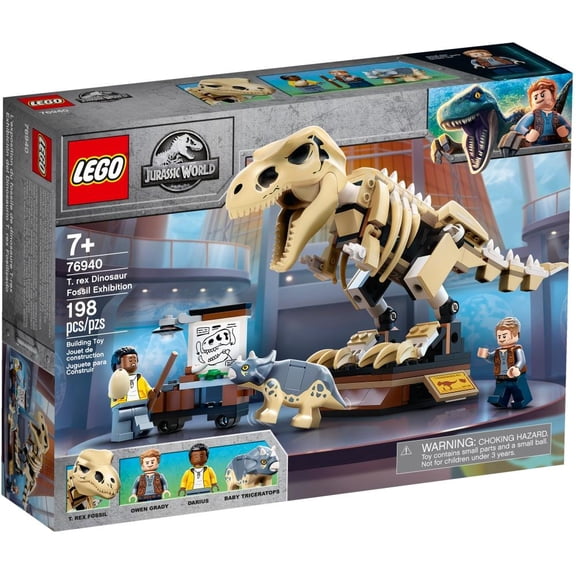 Set LEGO Jurassic World Exhibición del Dinosaurio T. rex Fosilizado 76940