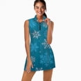 thumbnail image 2 of Christmas Snowflakes Blue Sports Dresses Women Tennis Dress with Separate Shorts One-Piece Slim Fit Golf Dress, 2 of 4