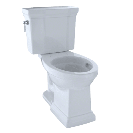 TOTO® Promenade® II Two-Piece Elongated 1.28 GPF Universal Height Toilet with CEFIONTECT, Cotton White - CST404CEFG#01