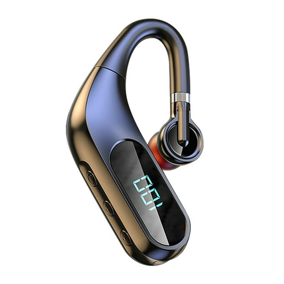 Bluetooth Earpiece,True Wireless Bluetooth Single Earbud with Microphone Noise Cancelling Waterproof Ear-Hook Ear Plug Sport Headset for Cell Phone