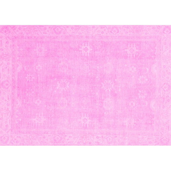 Ahgly Company Indoor Rectangle Abstract Pink Modern Area Rugs, 2' x 4'