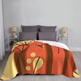 thumbnail image 3 of Vintage Brown Leaves Throw Blanket, Super Soft Anti-Pilling Flannel Bed Blankets, 50"x40", 3 of 8